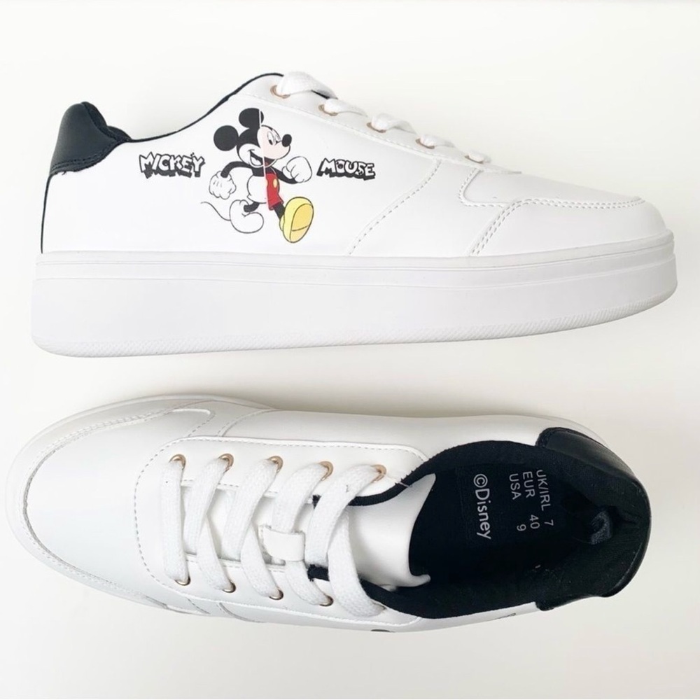 Disney Mickey Mouse Black and White Women’s Sneakers - Picture 7 of 11